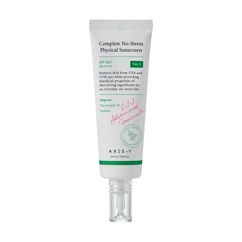 Saules aizsargkrēms AXIS-Y Complete No-Stress Physical Sunscreen  AXIS-Y 50 ml.  