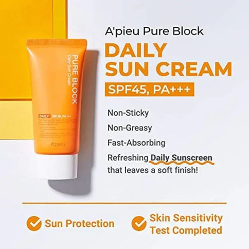 Sauļošanās krēms A'pieu Pure Block Natural Daily Sun Cream SPF45/Pa+++  A'pieu   