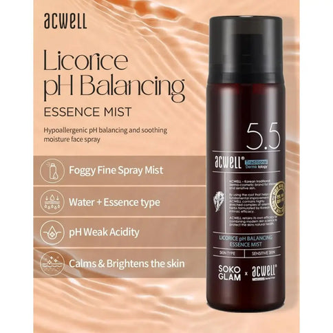 Mists priekš sejas Acwell Licorice pH Balancing Essence Mist  Acwell   