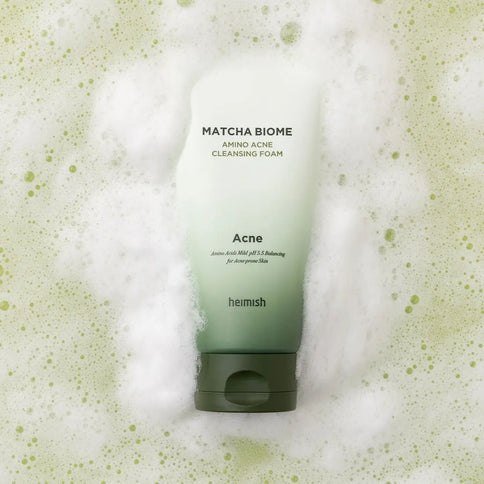 Pretiekaisuma putiņas ar matchu un probiotiķiem Heimish Matcha Biome Amino Acne Cleansing Foam  Heimish   