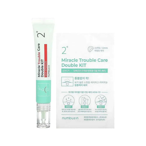 Kompleksa problemātiskas ādas kopšana ar diviem līdzekļiem Numbuzin No.2 Miracle Trouble Care Double Kit  Numbuzin 20 ml.  