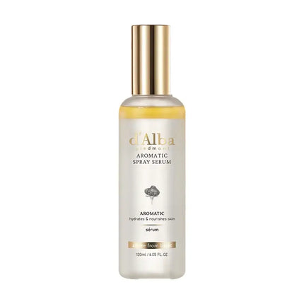 Barojošs izsmidzināmais līdzeklis-serums ar baltām trifelēm d'Alba White Truffle First Aromatic Spray Serum  d'Alba 120 ml.  