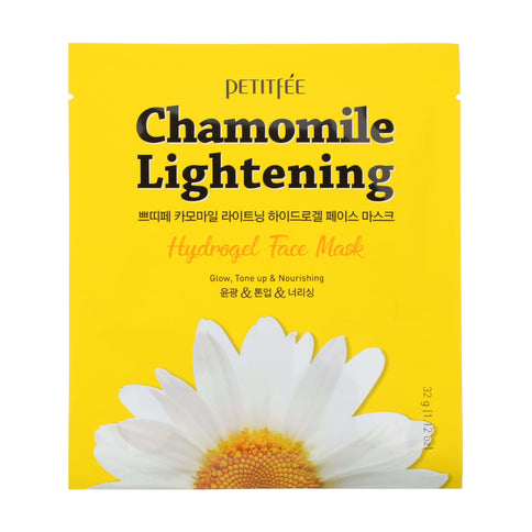 Nomierinoša hidrogēla maska ar kumelītes ekstraktu Petitfee Chamomile Lightening Hydrogel Beauty Face Mask  Petitfee   