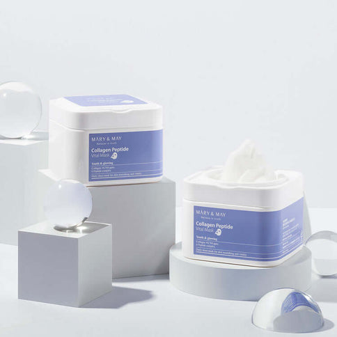 Mitrinošu liftinga masku komplekts ar peptīdiem MARY&MAY Collagen Peptide Vital Mask Komplekti MARY&MAY   