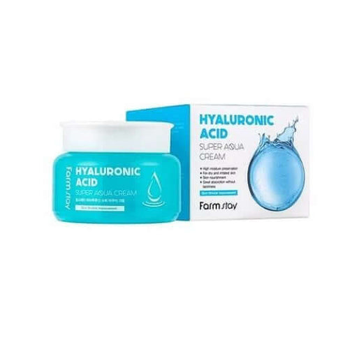 Mitrinošs krēms uz hialuronskābes bāzes FarmStay Hyaluronic Acid Super Aqua Cream  Farmstay   